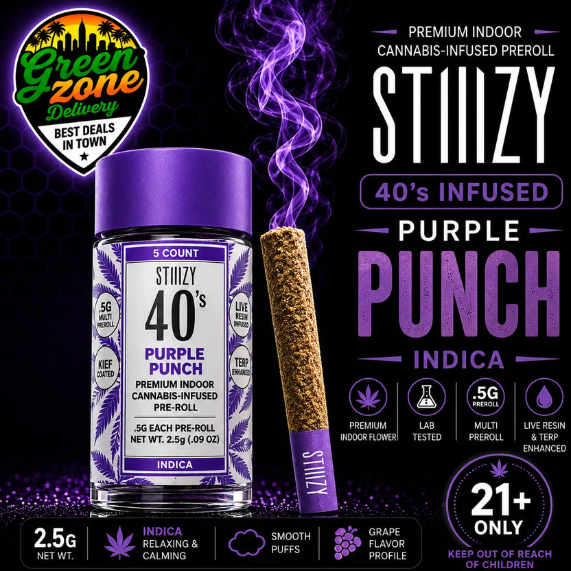 STIIIZY 40's Purple Punch Pre-Roll 5-Pack