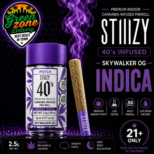 STIIIZY 40's Skywalker OG Pre-Roll 5-Pack