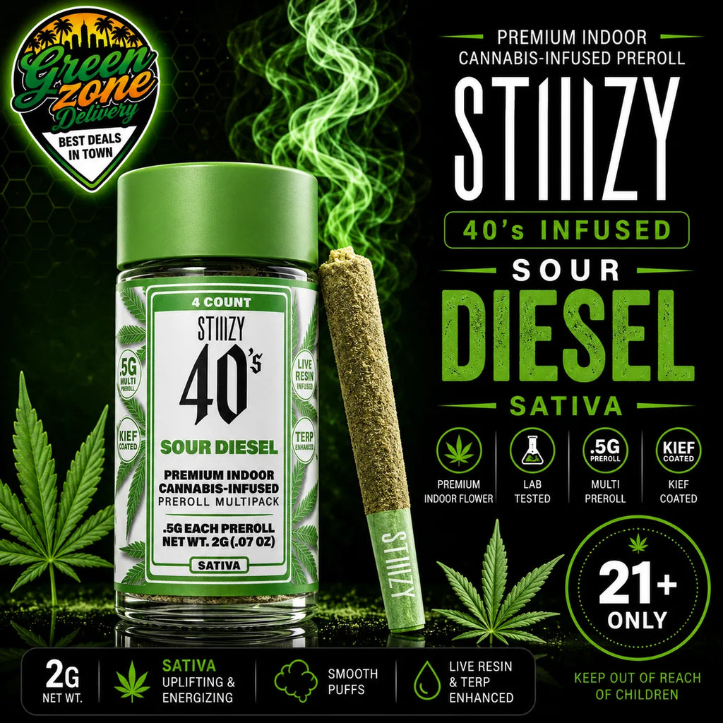 STIIIZY 40's Sour Diesel Pre-Roll 5-Pack