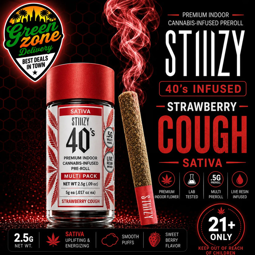 STIIIZY 40's Strawberry Cough Pre-Roll 5-Pack