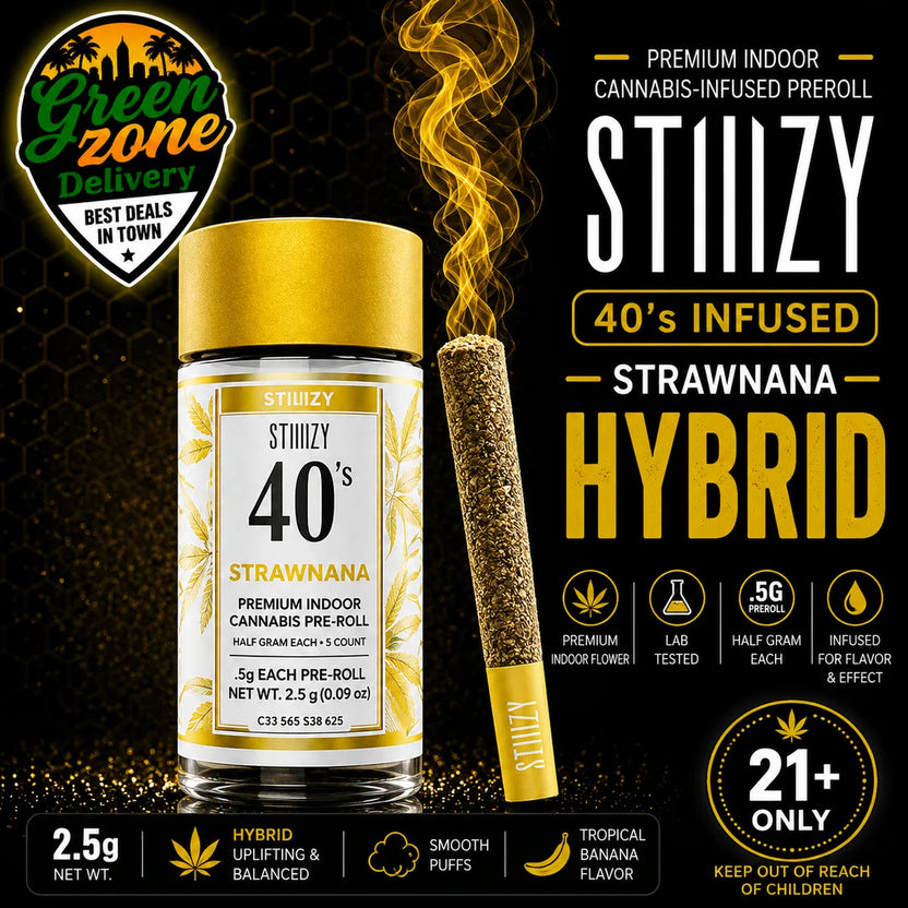 STIIIZY 40's Strawnana Pre-Roll 5-Pack