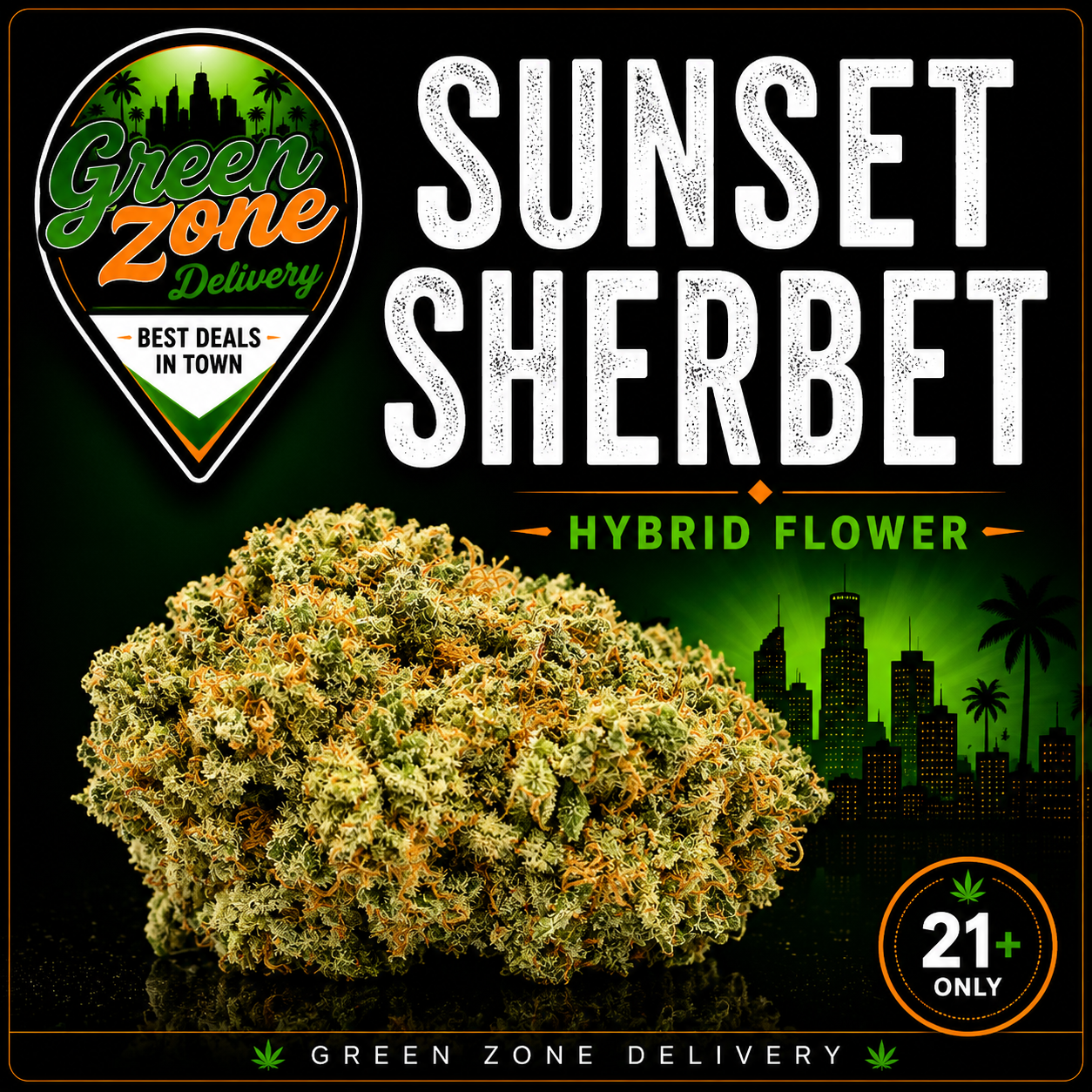 Super Silver Haze Sativa Flower - Green Zone Delivery