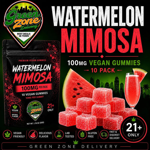 Watermelon Mimosa 100mg Vegan Gummies Green Zone Delivery Product Image