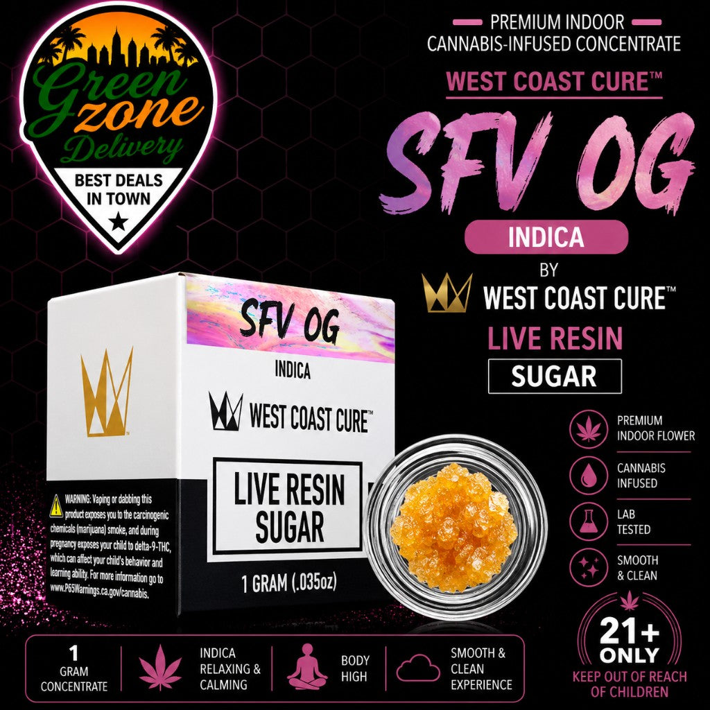 West Coast Cure SFV OG Live Resin Sugar — 1 gram Indica concentrate
