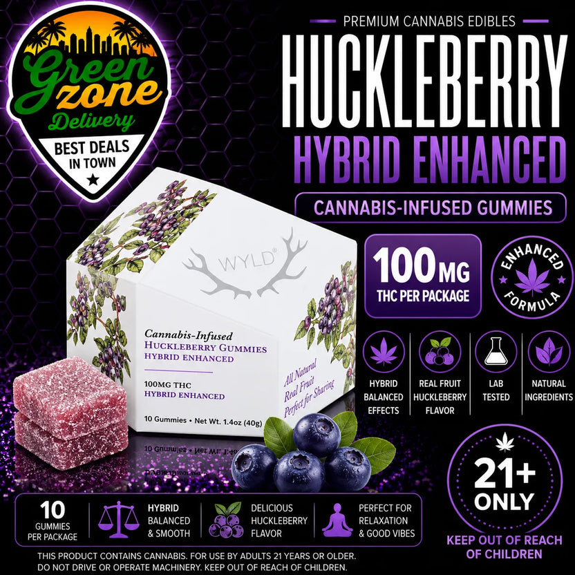 WYLD Huckleberry Hybrid Enhanced Gummies 100mg product image