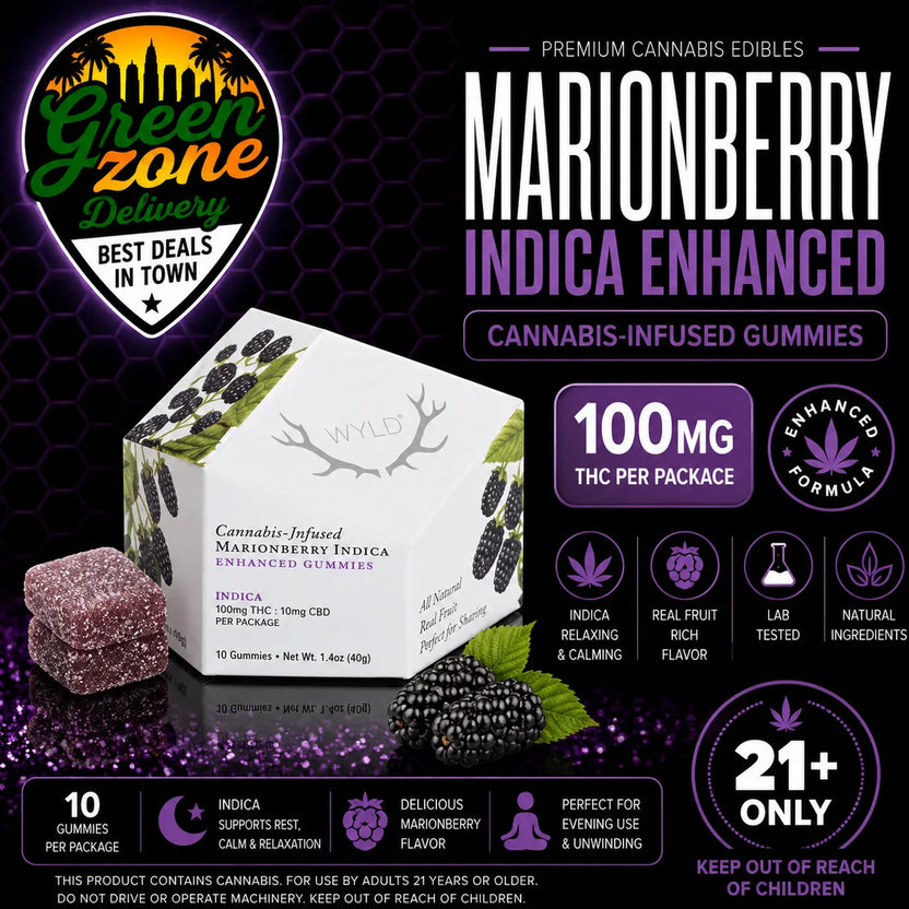 WYLD Marionberry Indica Enhanced Gummies | 100mg